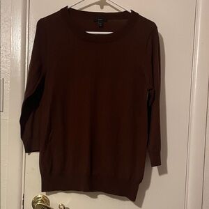 J. Crew Rich Burgundy Crew Neck Sweater